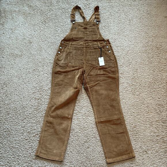 Judy Blue Corduroy Overalls Bib Camel Brown Womens 2XL Straight Leg Jumpsuit NWT - Picture 3 of 10